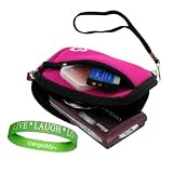 Neoprene Sleeve with Extra Pocket and EASY ACCESS ZIPPER ** MAGENTA / HOT PINK ** Nikon Camera Carrying Case Pouch Sleeve for Nikon Coolpix S8000 14.2 MP Digital Camera with 10x Optical Vibration Reduction (VR) Zoom and 3.0-Inch LCD (Black) + Vangoddy tm, Live*Laugh*Love wrist band!!!