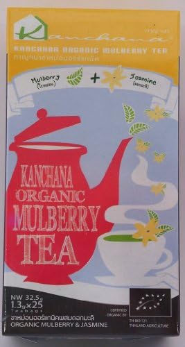 100% Premium Organic Mulberry Tea with Jasmine Tea ,25-count Teabags
