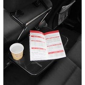 ADJUSTABLE FOLD UP CAR LAPTOP TABLE DESK CUP HOLDER