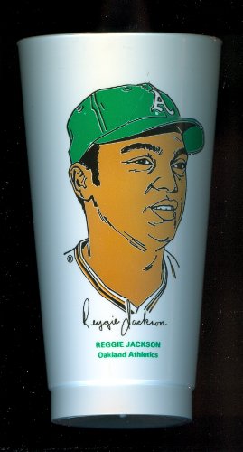 1973 Reggie Jackson Oakland Athletics 7 Eleven Baseball Cup