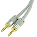 Mediabridge 16AWG ULTRA Series Speaker Cable with Dual Gold Plated Banana Tips (18 Feet) - CL2 Rated - High Strand Count Copper (OFC) Construction - White [New and Improved Version] (Part# SWT-18W )