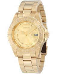 Invicta Womens 12820 Pro Diver Gold Dial Diamond Accented Watch