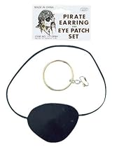 Pirate Earring And Eye Patch Set