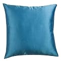 Home Solid Silk Toss Pillow Teal 20x20"