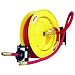 Amflo 510HR-RET Automatic Open Hose Reel With 250 PSI 3/8" x 25' Red Rubber Air Hose