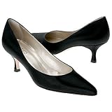 ANNE KLEIN NEW YORK Women's Mary (Black Satin 10.0 M)