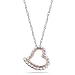 10k Rose, Yellow, or White Gold Floating Diamond Heart Pendant w/ White Gold Chain (1/8 cttw, I-J Color, I2-I3 Clarity), 18