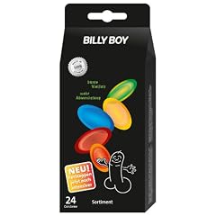 Billy Boy Fun Kondome Sortiment aus farbigen, perlgenoppten, farbig-aromatisierten und extra feuchten Kondomen, 24er Packung