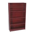 HON 1890 Series Bookcase, 5 Shelves, 36 W by 11-1/2 D by 60-1/8 H, Mahogany