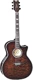 Dean Exotica Quilted Maple Acousic/Electric Cutaway Guitar Tiger Eye