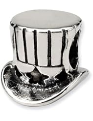 Reflections(tm) Sterling Silver Uncle Sam Tophat Bead / Charm