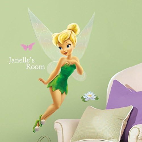 Defonia Tinkerbell Big Wall Stickers Personalized Name Room Decor Fairy Decals P