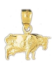 Dazzlers Solid 14k Gold Cow Charm Pendant Available in three colors from jewelsberry (weights: 1.5 grams only)