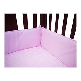 American Baby Company 100% Cotton Percale Mini/Porta Crib Bumper, PinkAmerican Baby Company 100% Cotton Percale Mini/Porta Crib Bumper