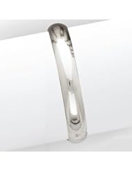14k White Gold High Polished 10.00mm Hinged Bangle