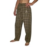 Mens NFL New Orleans Saints Plaid Cotton Thermal Sleepwear / Pajama Pants - Black & Coffee (Size: XL)