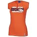 Reebok Denver Broncos Ladies Orange Astronomy Split Neck T-shirt
