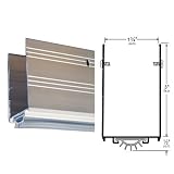 Aluminum Finish Wrap-Around Door Bottom Shoe with Vinyl Seal - 36