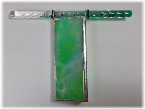 Kaleidoscope, Stained Glass Kaleidoscope By David Sugich, Light Green4 Inches Long with 6" Charming Prismatic Wand