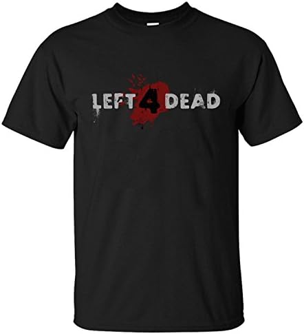 SKNO Men's Left 4 Dead logo ComfortSoft Round Neck T-Shirt black XXL