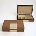 Gray Piano Finish Ashwood Jewelry Box With Customizable Silver Engraving Plate