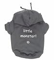 K9 little Monster Hoodie For Dogs, Grey, Xtra Small