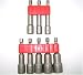 Pro Grade 8 Piece Hex Shank Magnetic Power Nut Setters Metric