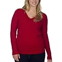 Mossimo&reg; Black Plus Ultrasoft V-Neck Sweater - Red