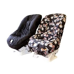 Itzy Ritzy Ritzy Rider in Rebel Chopper & Black Minky Dot Toddler Car Seat Cover