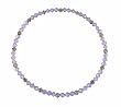 Anklet - A93 - Stretch - 4mm Swarovski (TM) Crystal and Heishi Beads - 8-1/2" for Smaller Ankles ~ Violet