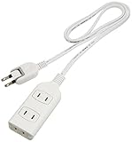 ELECOM 電源タップ スイングプラグ 3個口 1m ホワイト T-S01-2310WH