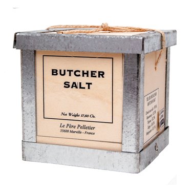 Le Pere Pelletier Butcher Sea Salt in Wood Box 17.6 oz with herbs Rosemary Thyme, Sage and... by French Thyme