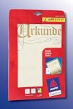 Produkt-Bild: Avery Zweckform, 32099, Papier, 10 Blatt, Urkunde, 185 g, holzfrei, gold/silber, A4