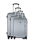 LES PTITES BOMBES Set de 3 trolleys rígidos BD-5881 (Plateado)