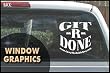 Larry The Cable Guy Git-R-Done 10" Win Decal Lettering