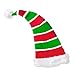 LUOEM Christmas Elf Hat Clown Hat Funny Party Hat Decorative Striped Pom Pom Headdress Xmas Party Favors Photo Props