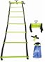 Cintz 30 ft adjustable soccer Speed and Agility ladder with flat rungs and ladder organizer in a bag, (Ladder splits into two ladders of 15 ft each)
