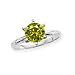 0.93 ct. Yellow - I1 Round Brilliant Cut Diamond Solitaire Ring