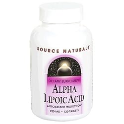 Source Naturals Alpha Lipoic Acid 200mg, 120 Tablets