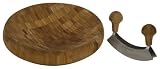 Arthur Price Bamboo Wood Double Blade Herb Cutter & Board in a Gift Box