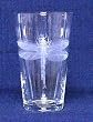 Individually Hand Etched Dragonfly Tumbler Glass 7"H Set / 4