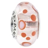 Genuine PANDORA Cinnamon Bubbles Murano Glass Charm 790689