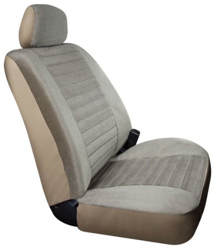 Saddleman S 17927-09 Custom Made Front Bench / Backrest Seat Cover - Windsor Velour Fabric, Beige