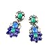 Charm.L Grace Classic Refinement Blue Resin Crystal Drop Ear Studs Earring