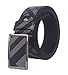 Belts for Men, CrystalMX US Belts Buckle Fashion Leather Smooth Striped Belt