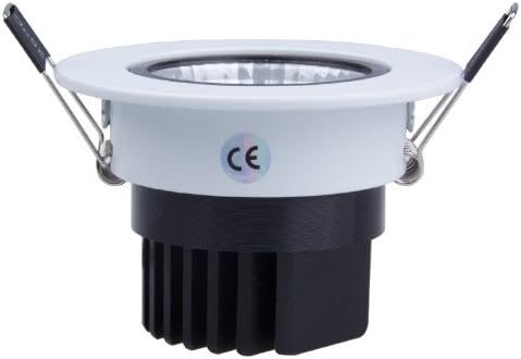 S6store® New Dimmable 220V Warm White 9W COB LED Ceiling Light Re0cessed Fixture Down Light Bulb Lamp (3 pack)