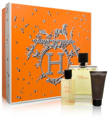 Terre D'Hermes by Hermes for Men 3 Piece Set Includes: 3.3 oz Eau de Toilette Spray + 1.35 oz All Over Shower Gel + 0.47 oz Shaving Cream