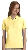 Ashworth 1146C Ladies Combed Cotton Piqu&Atilde; Polo-Short Sleeve Shirts-XX-Large-Light Yellow
