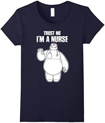 Women's I'm a nurse- Baymax Tshirt Large Navy