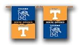 Tennessee Volunteers 28X40 Banner W/ Pole Sleeve - Rivalry House Divided - NCAA
